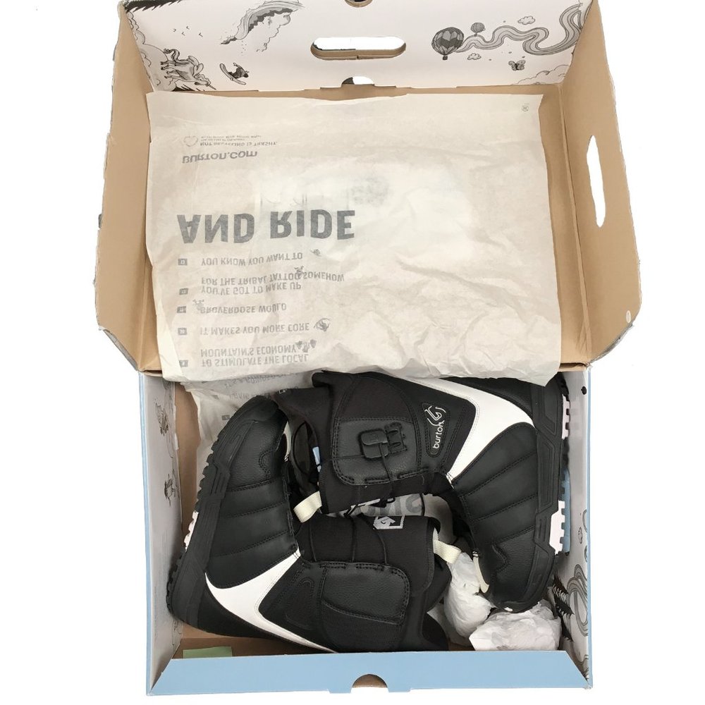 NEW! Burton Mint Womens Snowboard Boots!  Black & White  Size 5 Euro 35